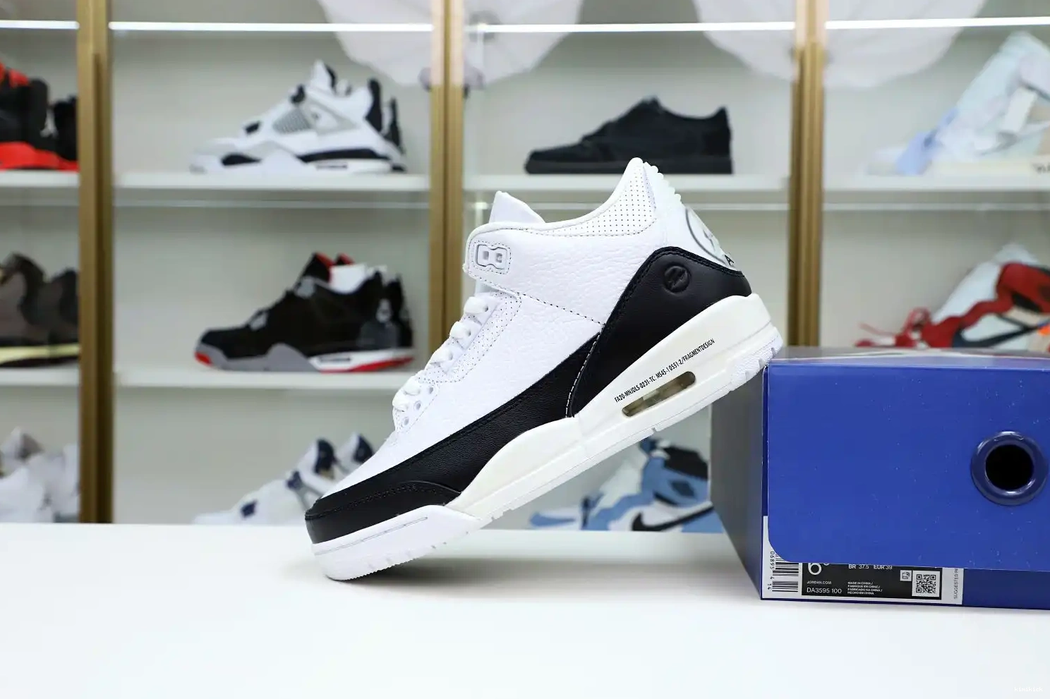 SP 'WHITE' JORDAN 3 Kimikick AIR RETRO DESIGN FRAGMENT X 0414